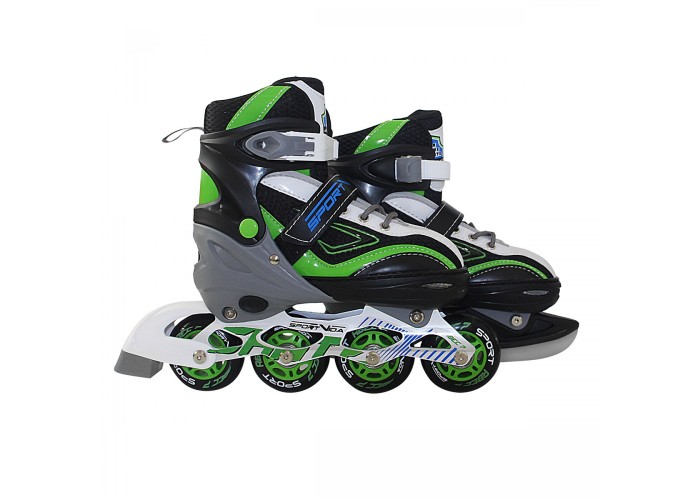 Роликові ковзани SportVida 4 в 1 SV-LG0034 Size 31-34 Black/Green/White