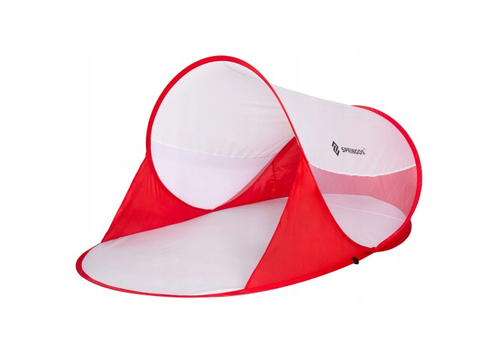 Пляжний тент Springos Pop Up 120 x 200 см PT012 Red/White