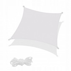 Тент-парус тіньовий для дому, саду та туризму Springos 5 x 5 м SN1021 Light Grey
