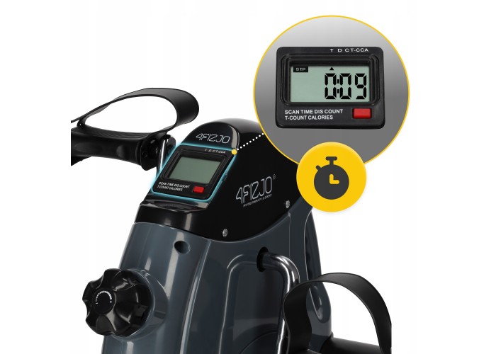 Міні велотренажер 4FIZJO Active 2 в 1 для рук та ніг MBIKE02 Grey/Black