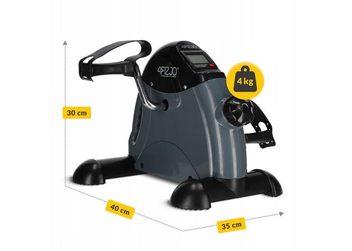 Міні велотренажер 4FIZJO Active 2 в 1 для рук та ніг MBIKE02 Grey/Black