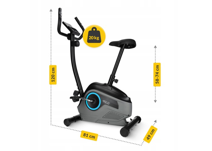 Велотренажер магнітний 4FIZJO Active+ TBIKE02 Black/Blue