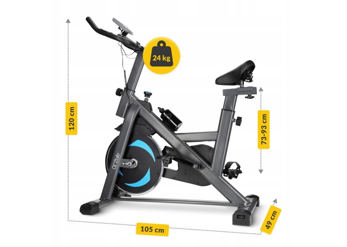 Велотренажер спінінговий (спінбайк) 4FIZJO Ultra SBIKE02 Black/Blue