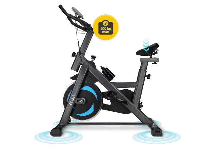 Велотренажер спінінговий (спінбайк) 4FIZJO Ultra SBIKE02 Black/Blue