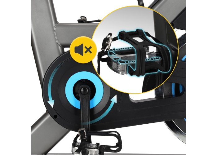 Велотренажер спінінговий (спінбайк) 4FIZJO Racing SBIKE01 Black/Blue