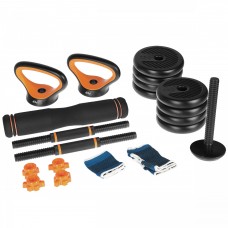 Набір гантелі, штанга, гирі SportVida 4 в 1 10 кг SV-HK0412