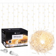 Гірлянда бахрома вулична (зовнішня) Springos 8 м 200 LED CL0201 Warm White