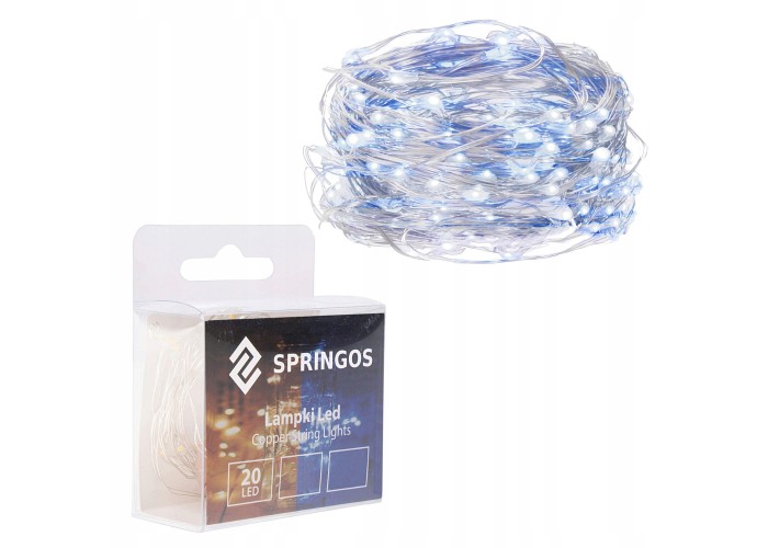 Гірлянда на батарейках Springos 1.9 м 20 LED CL0010 Cold White/Blue