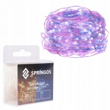 Гірлянда на батарейках Springos 1.9 м 20 LED CL0011 Pink/Blue