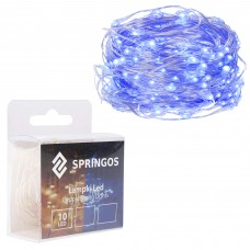 Гірлянда на батарейках Springos 0.9 м 10 LED CL0003 Blue