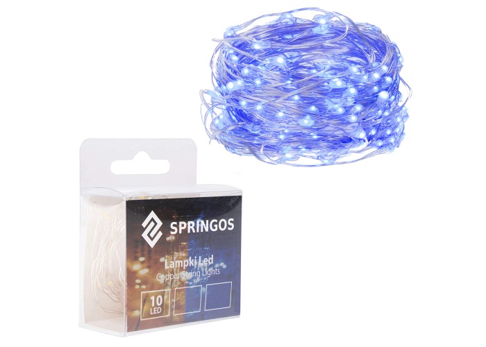 Гірлянда на батарейках Springos 0.9 м 10 LED CL0003 Blue