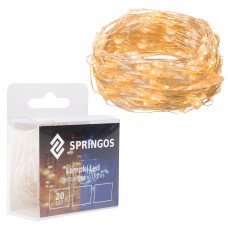 Гірлянда на батарейках Springos 1.9 м 20 LED CL0005 Warm White
