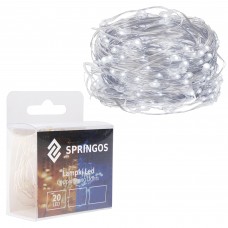 Гірлянда на батарейках Springos 1.9 м 20 LED CL0006 Cold White