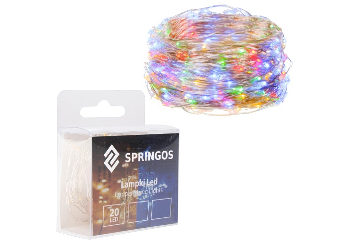Гірлянда на батарейках Springos 1.9 м 20 LED CL0008 Mix