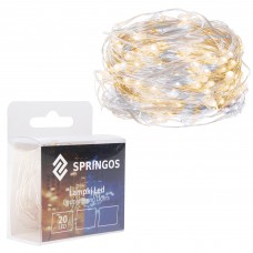 Гірлянда на батарейках Springos 1.9 м 20 LED CL0012 Cold White/Warm White