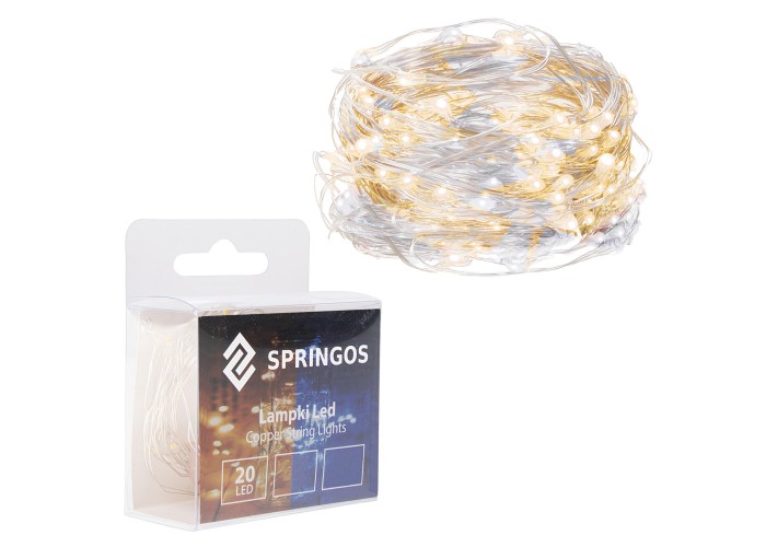 Гірлянда на батарейках Springos 1.9 м 20 LED CL0012 Cold White/Warm White
