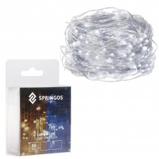 Гірлянда на батарейках Springos 4.9 м 50 LED CL0015 Cold White