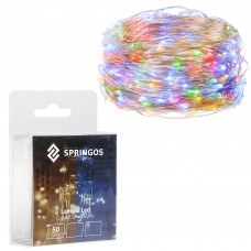 Гірлянда на батарейках Springos 4.9 м 50 LED CL0017 Mix