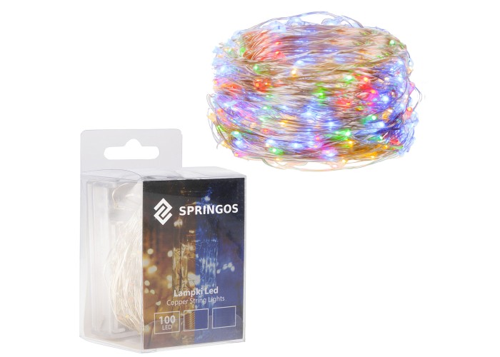 Гірлянда на батарейках Springos 9.9 м 100 LED CL0021 Mix
