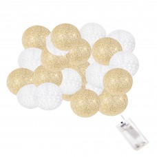 Гірлянда на батарейках Springos Cotton Balls 2 м 10 LED CL0030 Warm White
