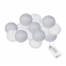 Гірлянда на батарейках Springos Cotton Balls 2 м 10 LED CL0031 Warm White
