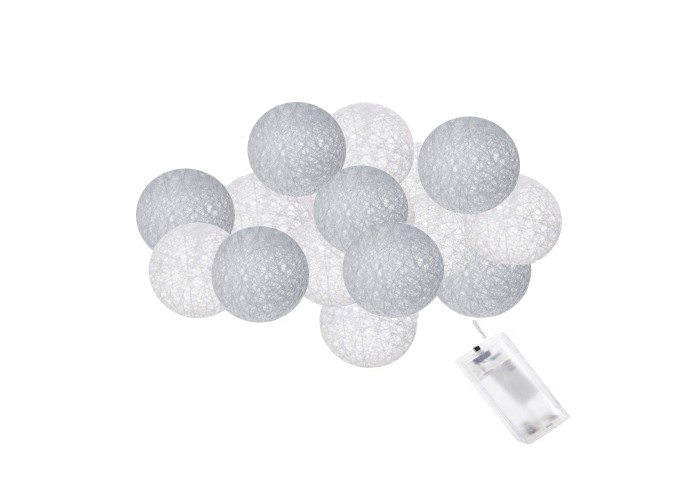 Гірлянда на батарейках Springos Cotton Balls 2 м 10 LED CL0031 Warm White