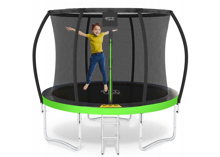 Батут із внутрішньою сіткою 4FIZJO PRO 8FT 252 см Black/Green (P-5907739314161)