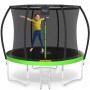 Батут із внутрішньою сіткою 4FIZJO PRO 8FT 252 см Black/Green (P-5907739314161)
