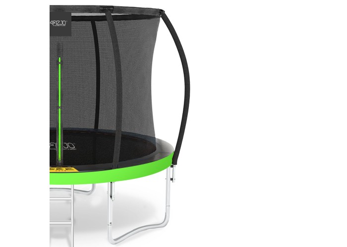 Батут із внутрішньою сіткою 4FIZJO PRO 8FT 252 см Black/Green (P-5907739314161)