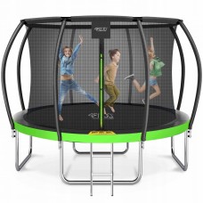 Батут із внутрішньою сіткою 4FIZJO PRO 12FT 374 см Black/Green (P-5907739314185)