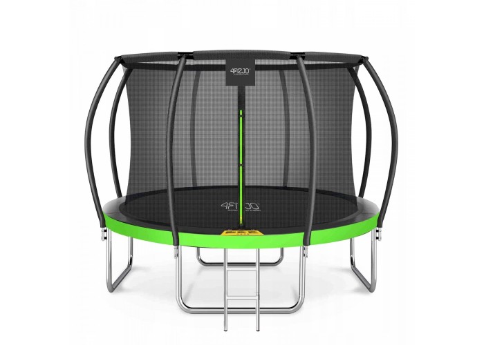 Батут із внутрішньою сіткою 4FIZJO PRO 12FT 374 см Black/Green (P-5907739314185)
