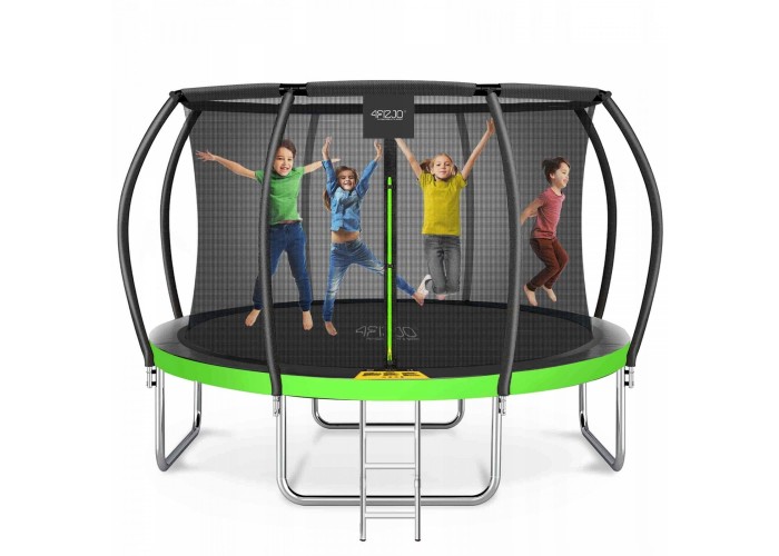Батут із внутрішньою сіткою 4FIZJO PRO 14FT 435 см Black/Green (P-5907739314192)
