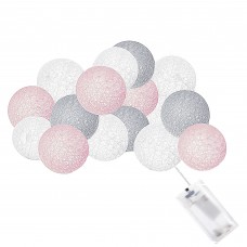Гірлянда на батарейках Springos Cotton Balls 2 м 10 LED CL0035 Warm White