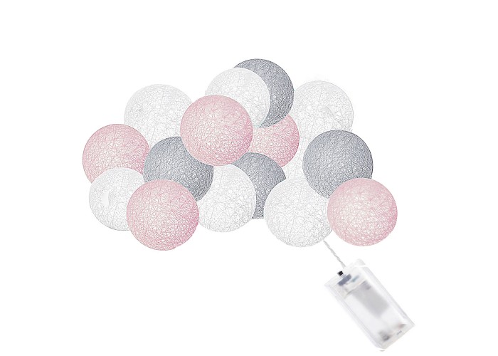 Гірлянда на батарейках Springos Cotton Balls 2 м 10 LED CL0035 Warm White