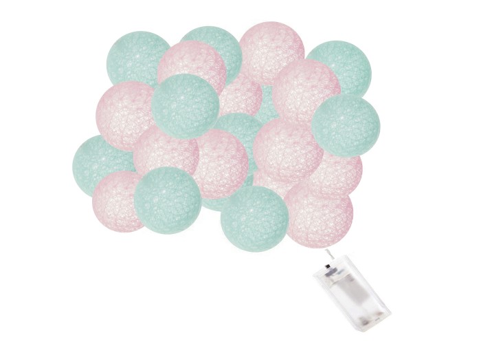 Гірлянда на батарейках Springos Cotton Balls 4 м 20 LED CL0046 Warm White