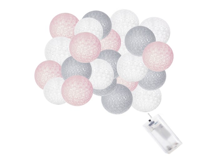Гірлянда на батарейках Springos Cotton Balls 4 м 20 LED CL0048 Warm White