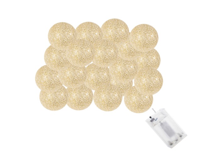 Гірлянда на батарейках Springos Cotton Balls 6 м 30 LED CL0050 Warm White