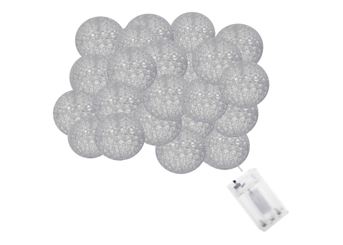 Гірлянда на батарейках Springos Cotton Balls 6 м 30 LED CL0051 Warm White