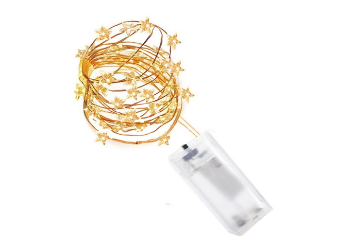 Гірлянда на батарейках Springos Stars Wire 1.9 м 20 LED CL0070 Warm White