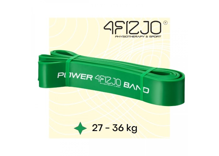 Еспандер-петля 4FIZJO Power Band 45 мм 26-36 кг резина для фітнесу і спорту Green (P-5907222931080)