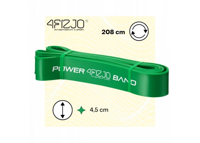 Еспандер-петля 4FIZJO Power Band 45 мм 26-36 кг резина для фітнесу і спорту Green (P-5907222931080)