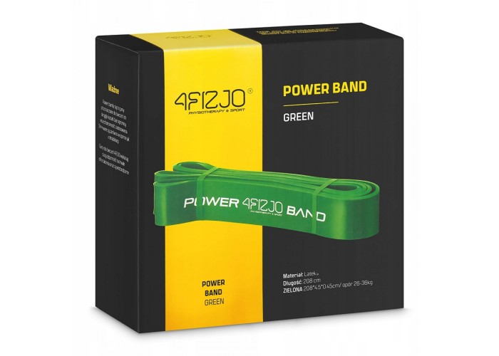 Еспандер-петля 4FIZJO Power Band 45 мм 26-36 кг резина для фітнесу і спорту Green (P-5907222931080)
