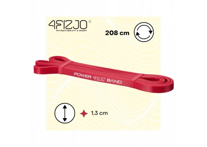 Еспандер-петля 4FIZJO Power Band 13 мм 6-10 кг резина для фітнесу і спорту Red (P-5907222931059)