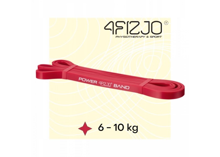 Еспандер-петля 4FIZJO Power Band 13 мм 6-10 кг резина для фітнесу і спорту Red (P-5907222931059)