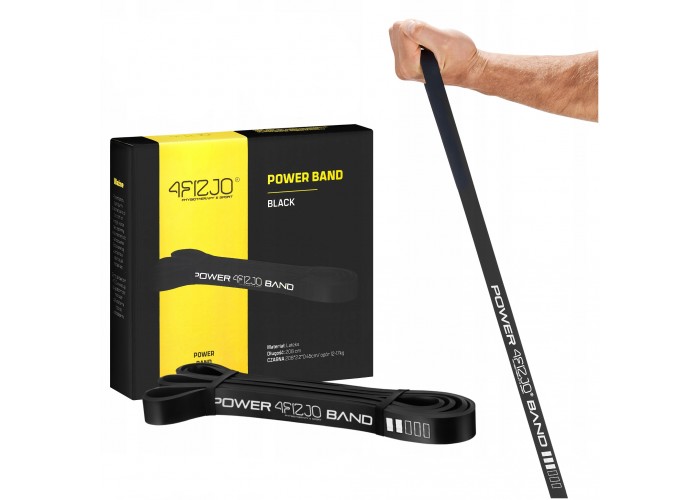 Еспандер-петля 4FIZJO Power Band 22 мм 12-17 кг резина для фітнесу і спорту Black (P-5907222931066)
