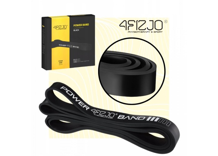 Еспандер-петля 4FIZJO Power Band 22 мм 12-17 кг резина для фітнесу і спорту Black (P-5907222931066)