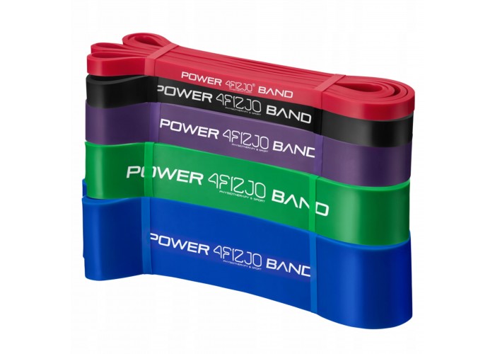 Еспандер-петля 4FIZJO Power Band 6-46 кг резина для фітнесу і спорту, набір 5 шт Mix (P-5907222931561)