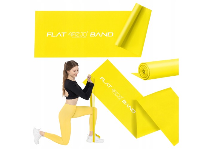 Стрічка-еспандер для спорту та реабілітації 4FIZJO Flat Band 200 х 15 cм 1-2 кг Yellow (P-5907222931639)