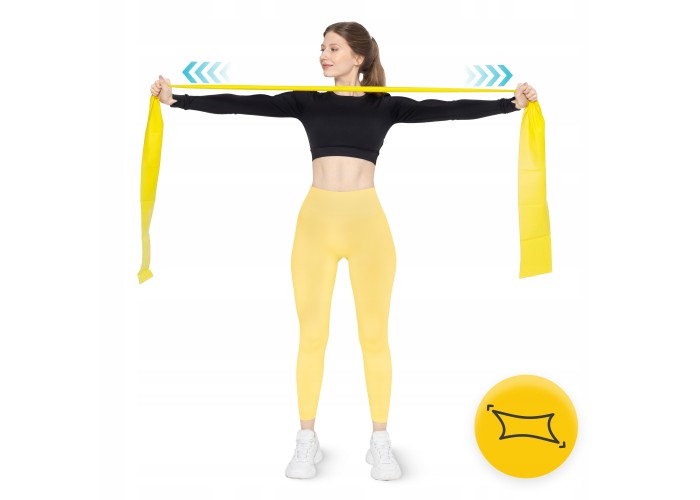Стрічка-еспандер для спорту та реабілітації 4FIZJO Flat Band 200 х 15 cм 1-2 кг Yellow (P-5907222931639)