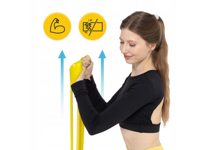 Стрічка-еспандер для спорту та реабілітації 4FIZJO Flat Band 200 х 15 cм 1-2 кг Yellow (P-5907222931639)